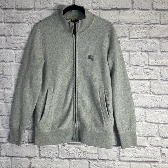 Burberry authentic men’s zip down sweater Gray - Picture 3 of 13